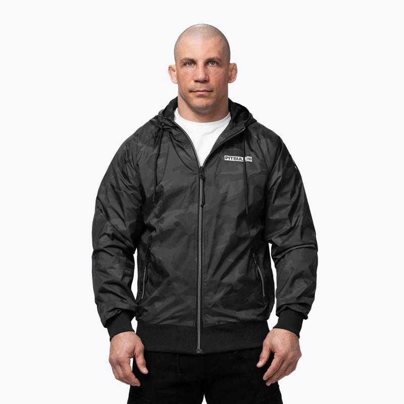 Herrenjacke Pitbull Athletic Logo Nylon Hooded black 5