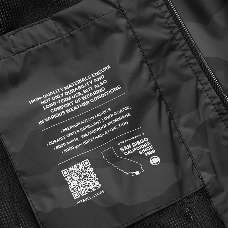 Herrenjacke Pitbull Athletic Logo Nylon Hooded black 14