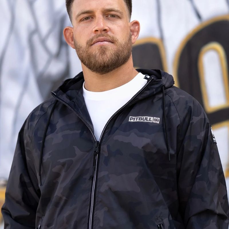 Herrenjacke Pitbull Athletic Logo Nylon Hooded black 15