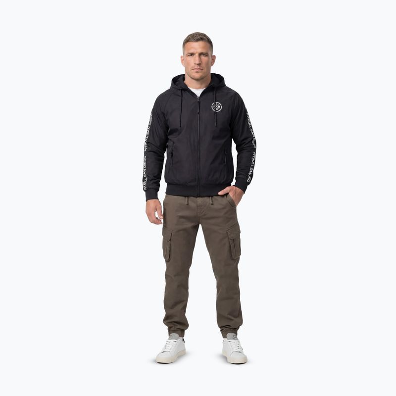 Herrenjacke Pitbull Athletic Tape Nylon Hooded black 2