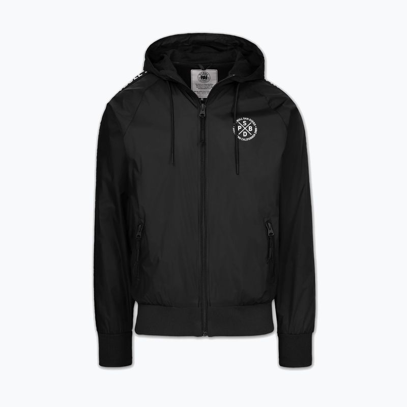 Herrenjacke Pitbull Athletic Tape Nylon Hooded black 3
