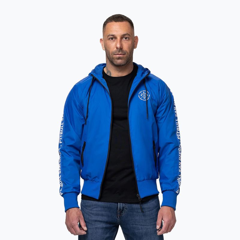 Herrenjacke Pitbull Athletic Tape Nylon Hooded electric blue 4