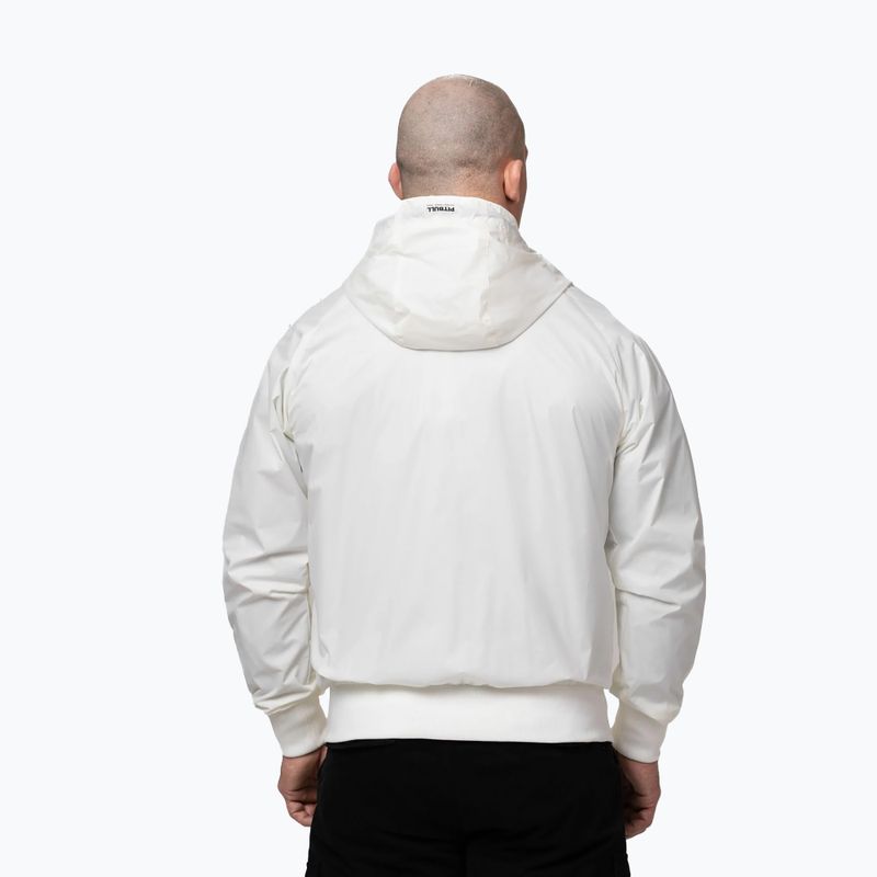 Herrenjacke Pitbull Athletic Tape Nylon Hooded off white 3