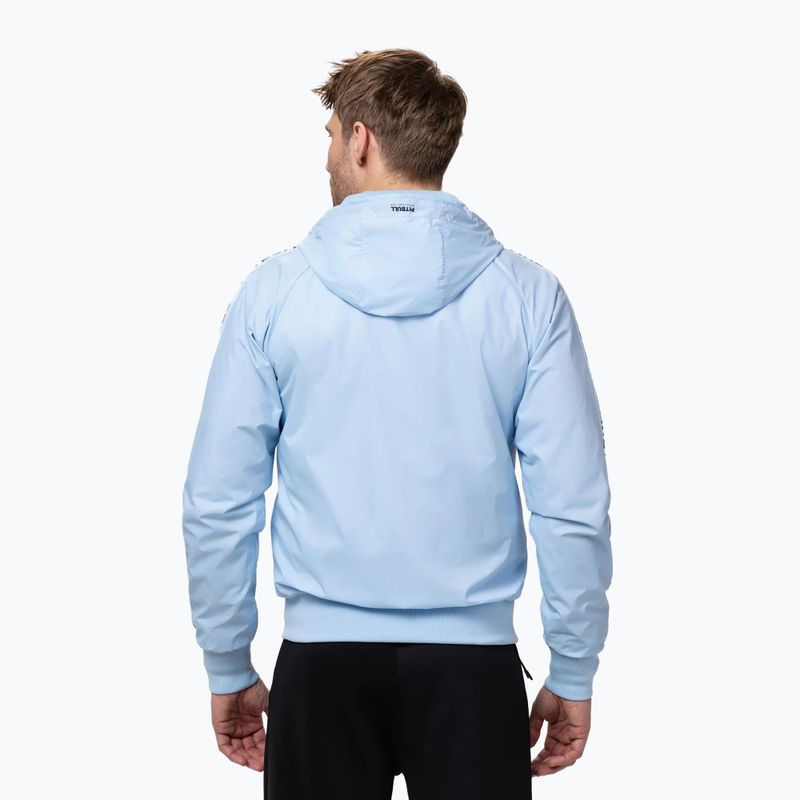 Herrenjacke Pitbull Athletic Tape Nylon Hooded light blue 3