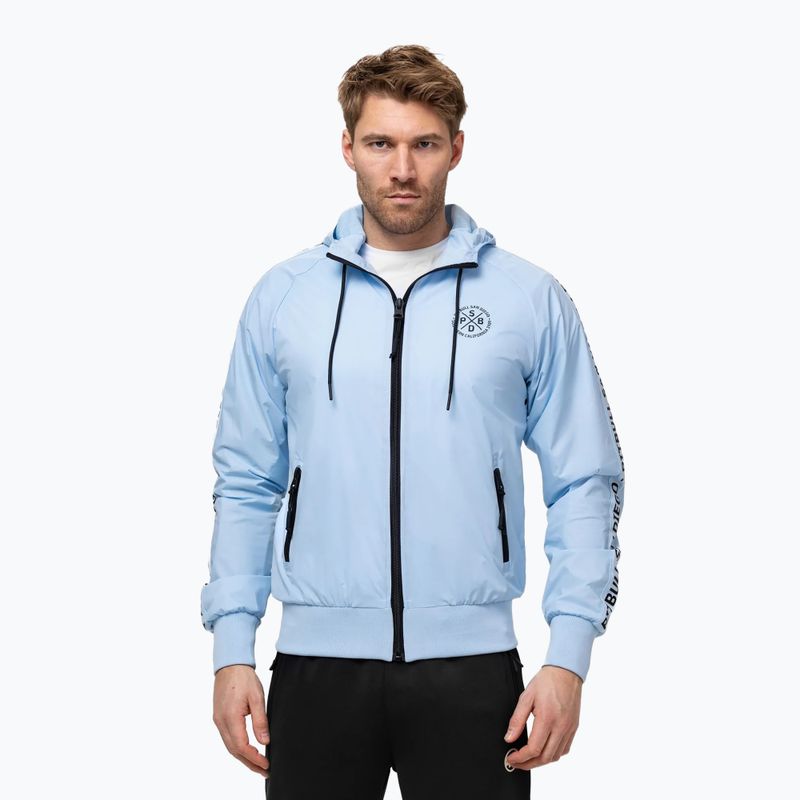 Herrenjacke Pitbull Athletic Tape Nylon Hooded light blue 4