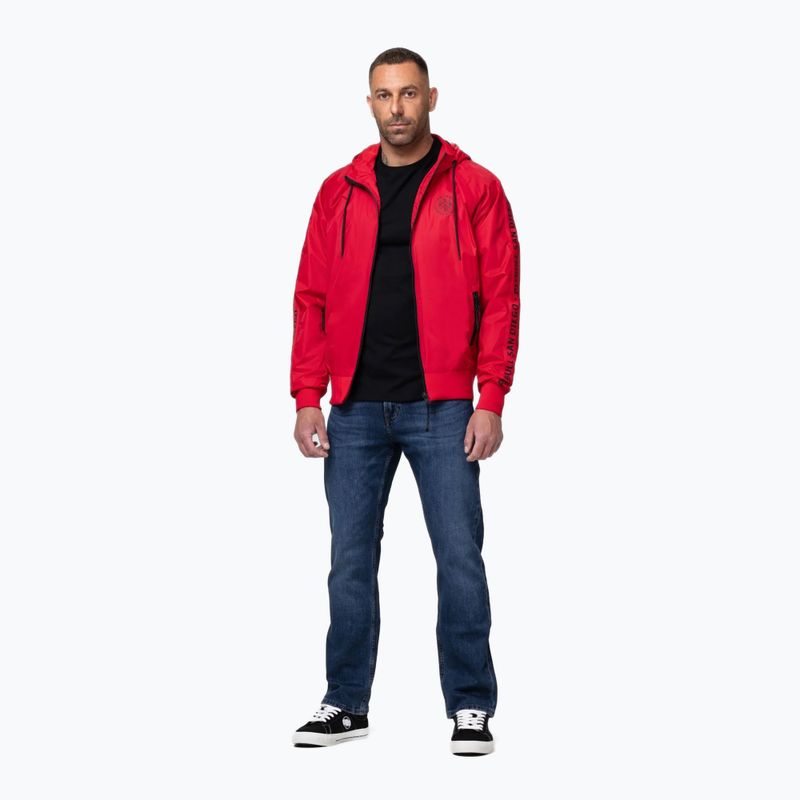 Herrenjacke Pitbull Athletic Tape Nylon Hooded red 2