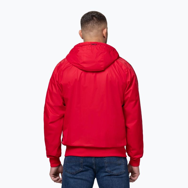 Herrenjacke Pitbull Athletic Tape Nylon Hooded red 3