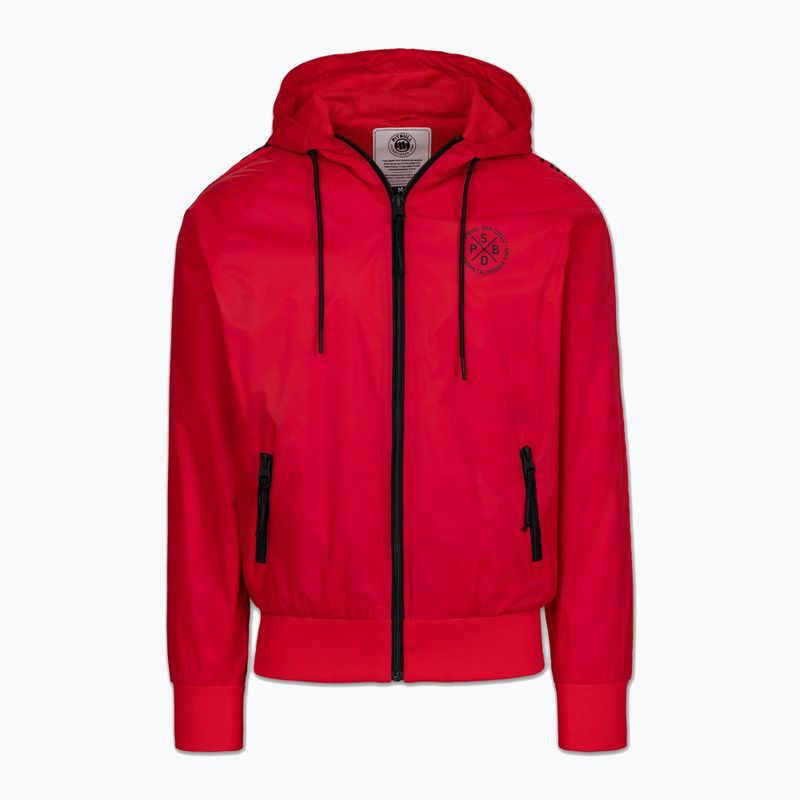Herrenjacke Pitbull Athletic Tape Nylon Hooded red 6