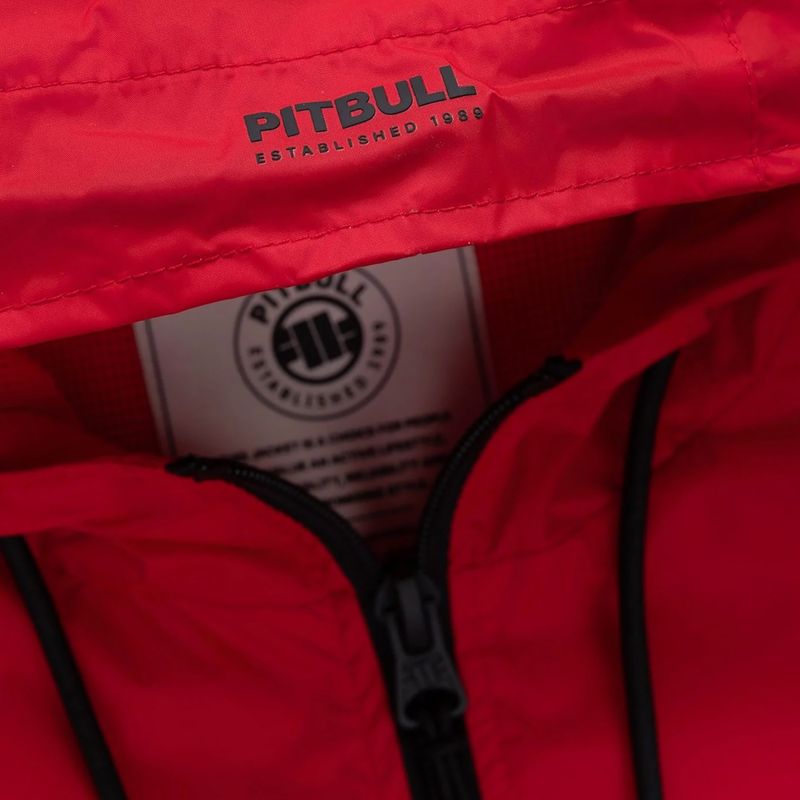 Herrenjacke Pitbull Athletic Tape Nylon Hooded red 9