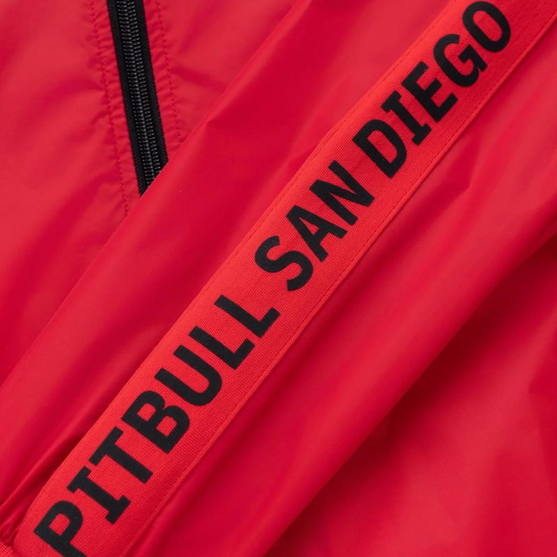 Herrenjacke Pitbull Athletic Tape Nylon Hooded red 11
