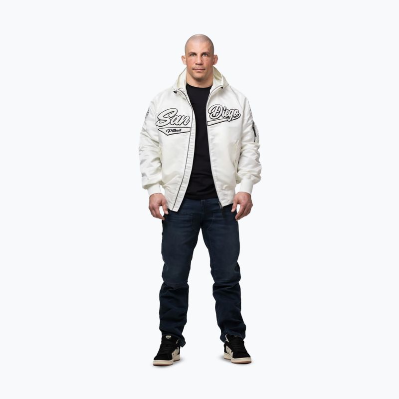 Herrenjacke Pitbull Aero Flight Hooded off white 2
