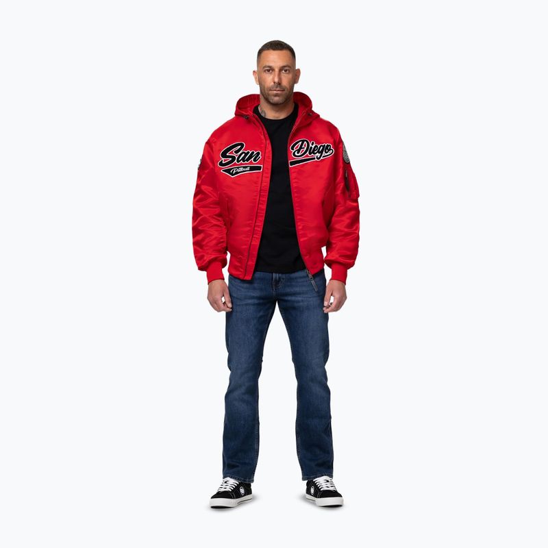 Herrenjacke Pitbull Aero Flight Hooded fluo/red 2