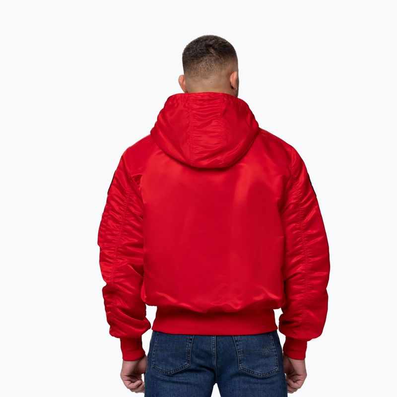 Herrenjacke Pitbull Aero Flight Hooded fluo/red 3