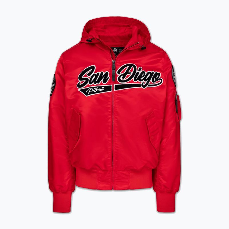Herrenjacke Pitbull Aero Flight Hooded fluo/red 5