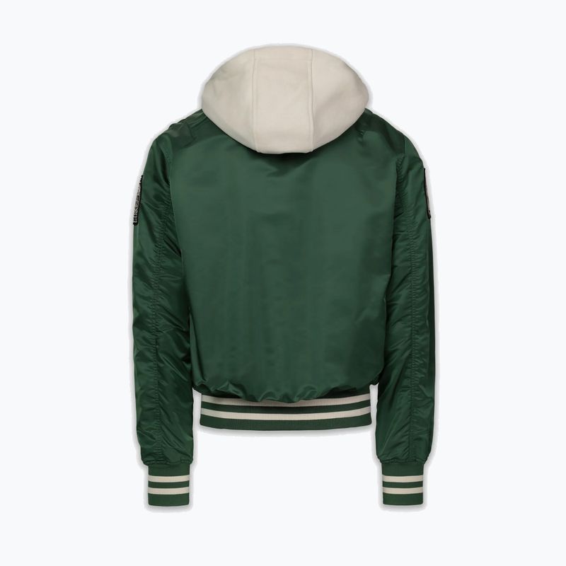 Herrenjacke Pitbull Mason San Diego Baseball Hooded bottle green/beige 5