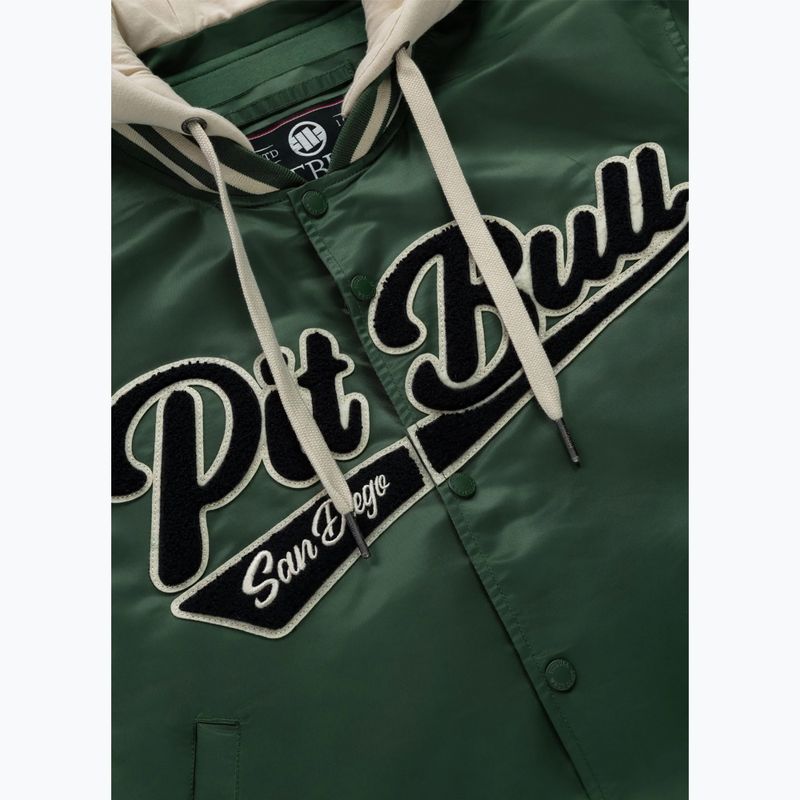 Herrenjacke Pitbull Mason San Diego Baseball Hooded bottle green/beige 6