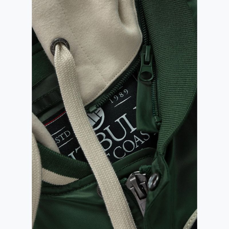 Herrenjacke Pitbull Mason San Diego Baseball Hooded bottle green/beige 8