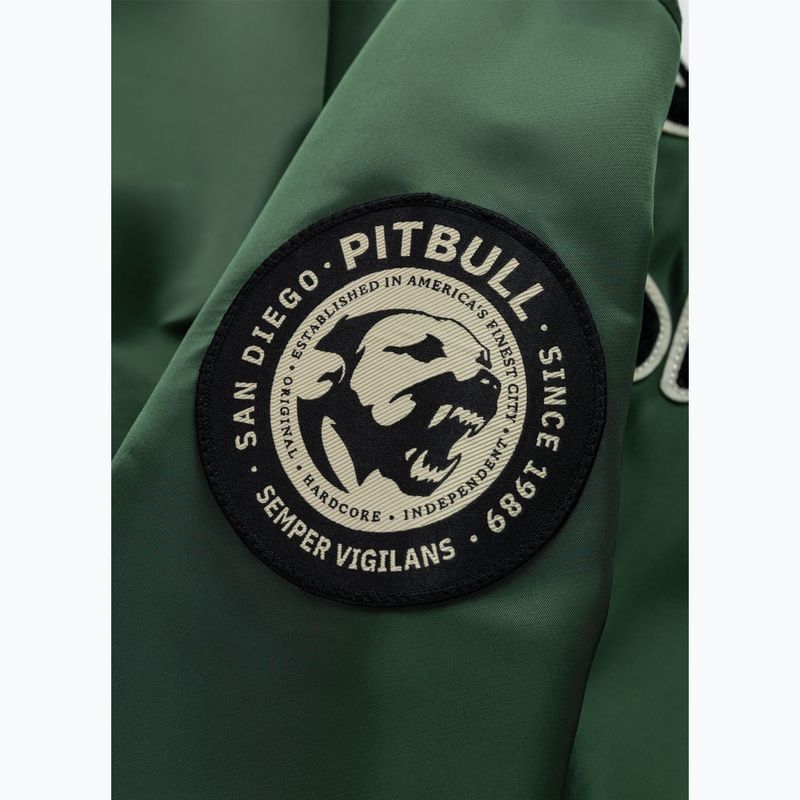 Herrenjacke Pitbull Mason San Diego Baseball Hooded bottle green/beige 9