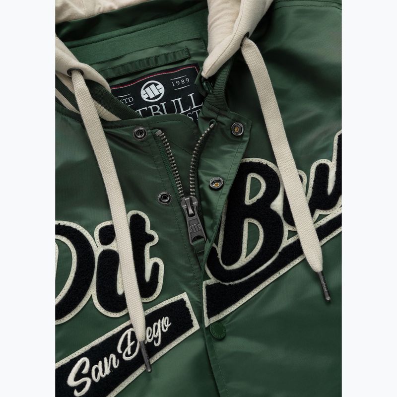 Herrenjacke Pitbull Mason San Diego Baseball Hooded bottle green/beige 11