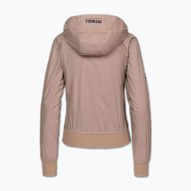 Damenjacke Pitbull Aaricia Stripes Nylon Hooded dark sand 4