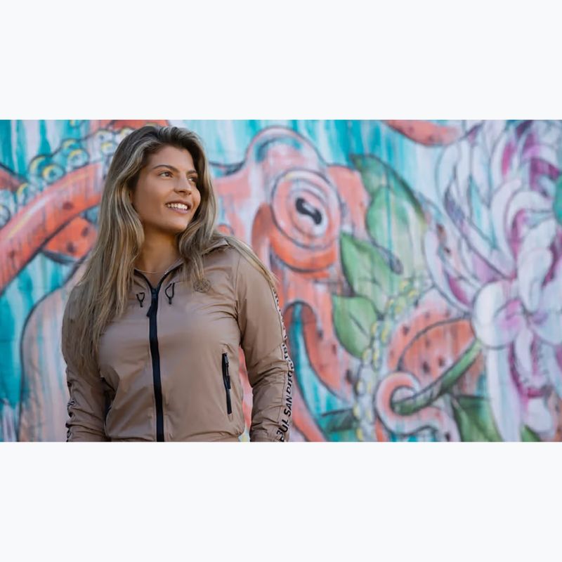 Damenjacke Pitbull Aaricia Stripes Nylon Hooded dark sand 11