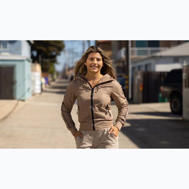 Damenjacke Pitbull Aaricia Stripes Nylon Hooded dark sand 12
