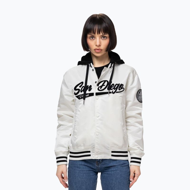 Damenjacke Pitbull Angela San Diego Hooded Varsity off white