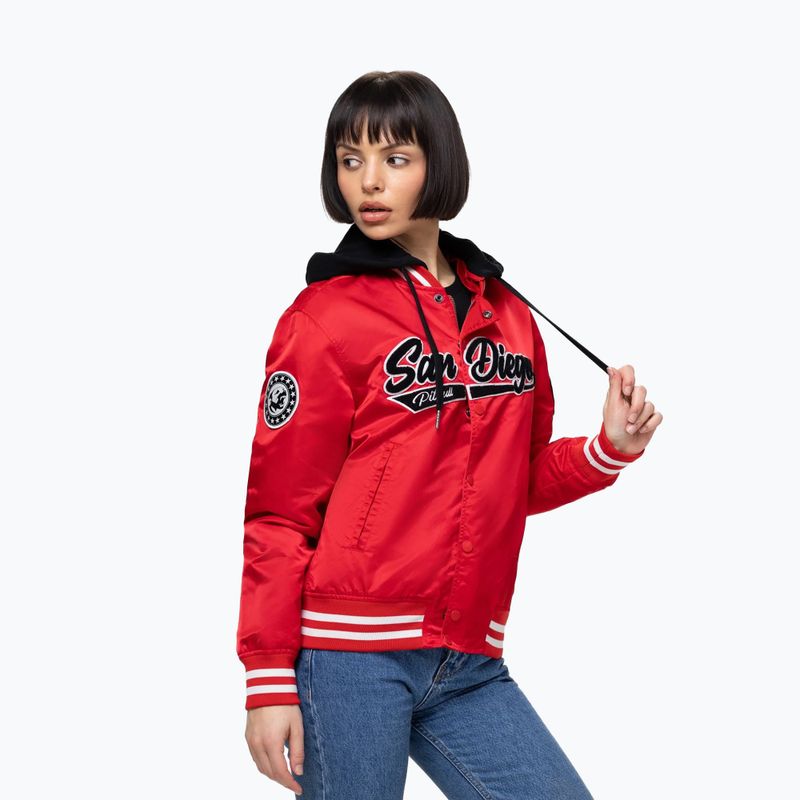 Damenjacke Pitbull Angela San Diego Hooded Varsity fluo/red 5