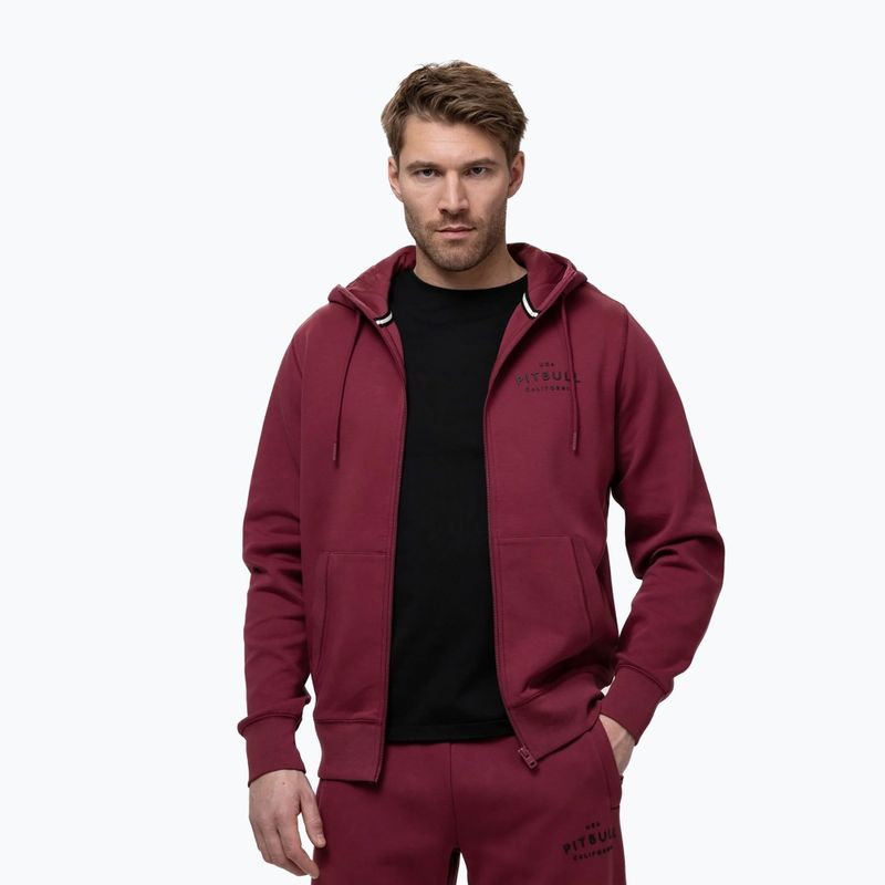 Herrenpullover Pitbull Sampson Hooded Zip Sweatshirt burgundy 4