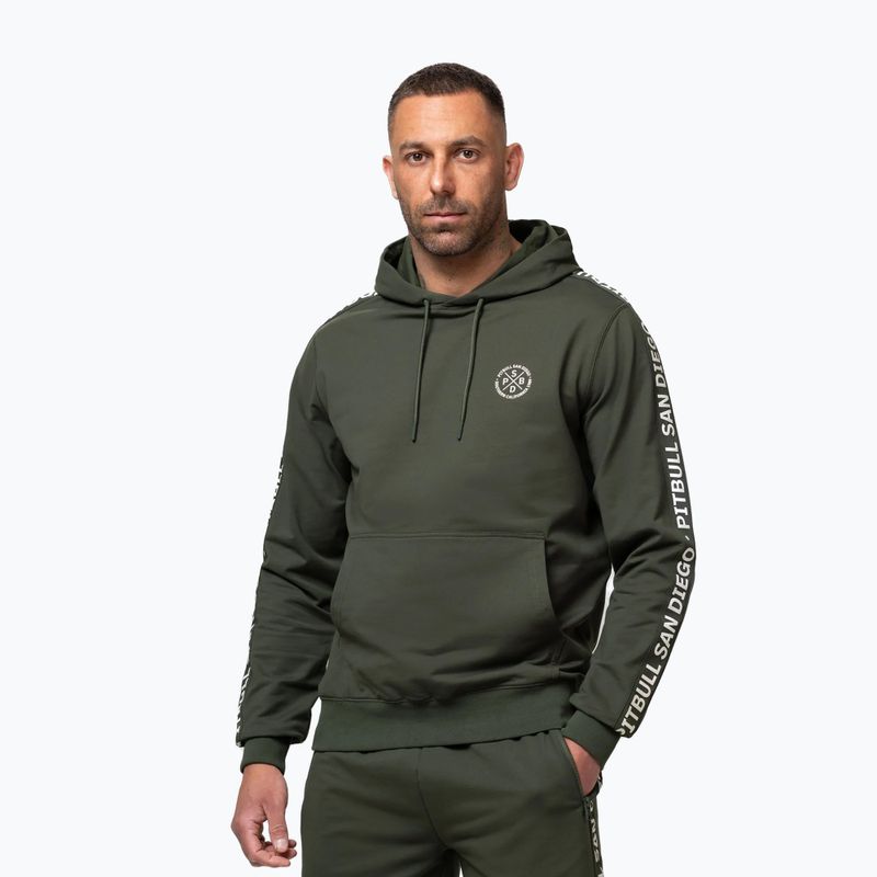 Herrenpullover Pitbull Tape Parker Hooded old green 4