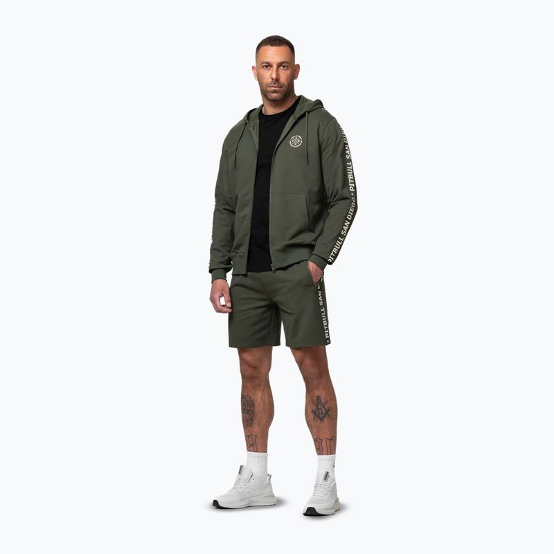 Herrenpullover Pitbull Tape Parker Hooded Zip old green 2