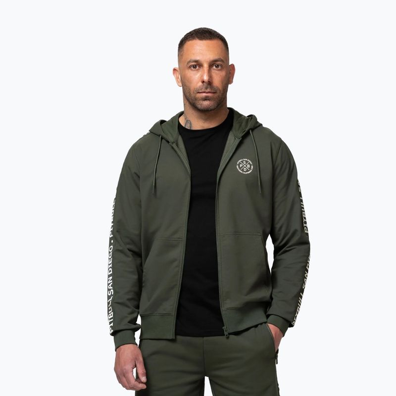 Herrenpullover Pitbull Tape Parker Hooded Zip old green 4