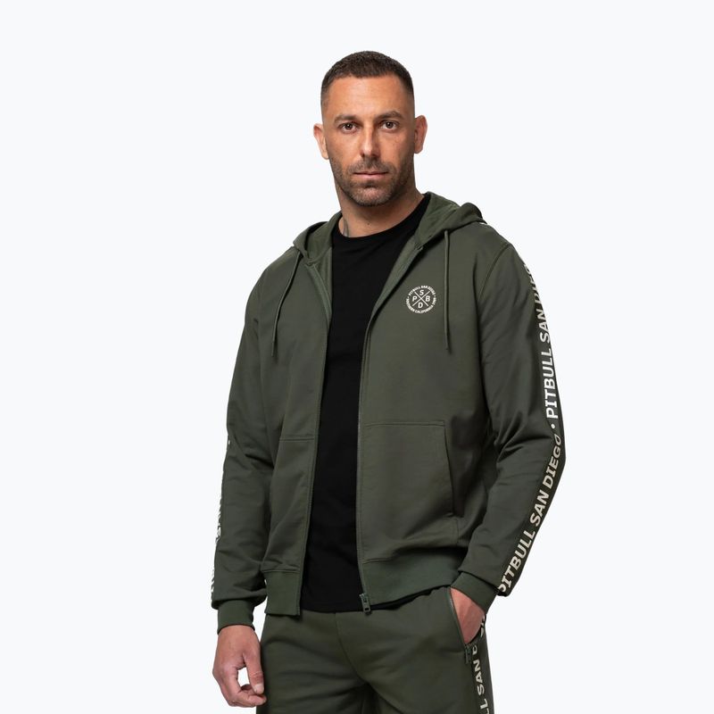 Herrenpullover Pitbull Tape Parker Hooded Zip old green 5