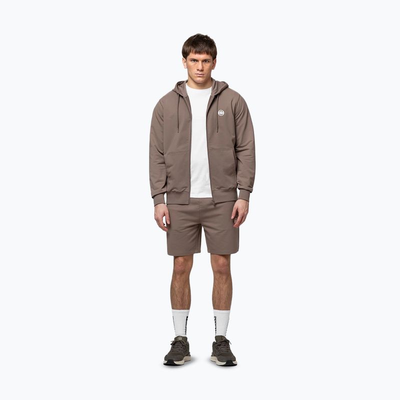Herrenpullover Pitbull Nugget Small Logo Hooded Zip brown savana 2