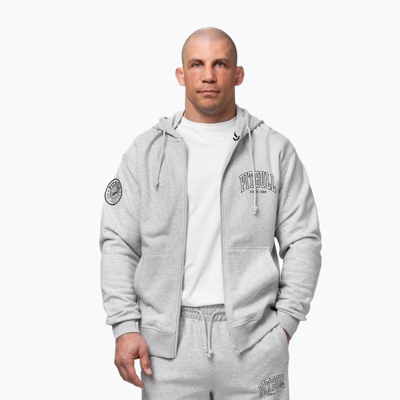 Herrenpullover Pitbull Badger Hooded Zip grey/melange 5