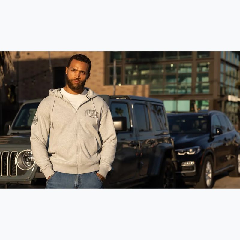 Herrenpullover Pitbull Badger Hooded Zip grey/melange 13