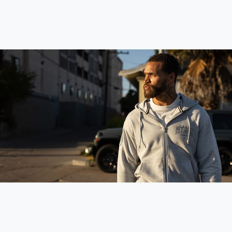 Herrenpullover Pitbull Badger Hooded Zip grey/melange 15