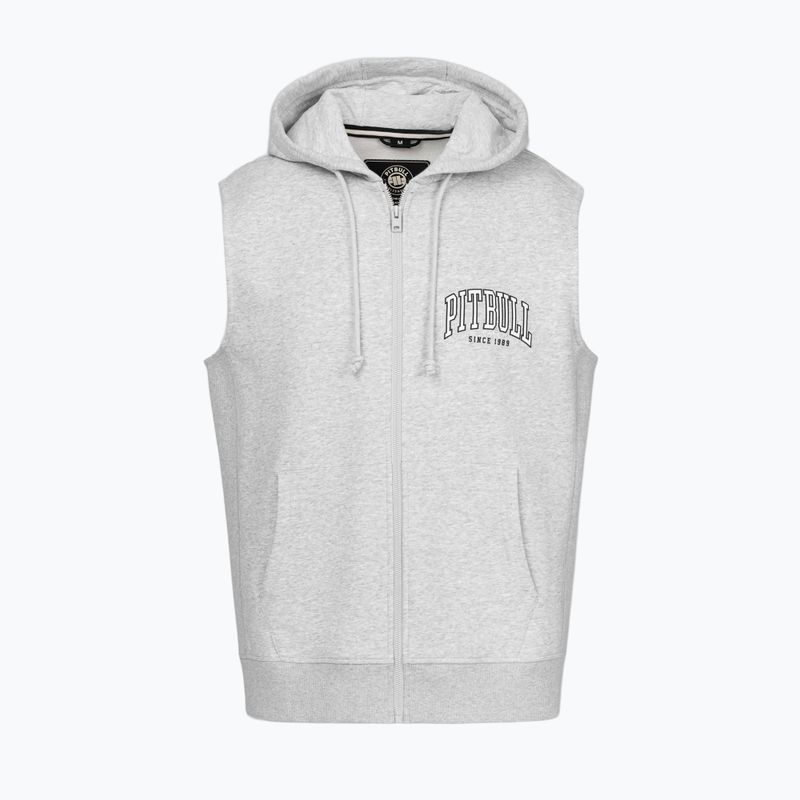 Herrenpullover Pitbull Badger Hooded Vest Zip grey/melange 6