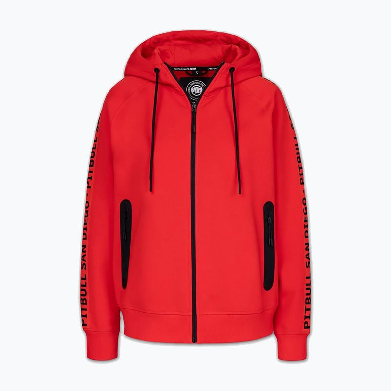 Damenpullover Pitbull Explory Tape Hooded Zip fluo/red 6