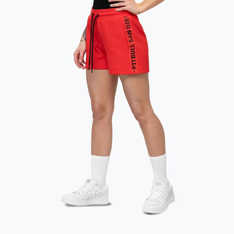 Damen-Shorts Pitbull Explory Tape fluo/red 4