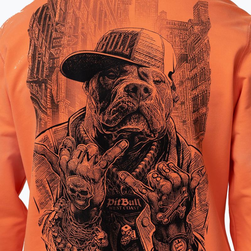 Herrenpullover Pitbull USA Crewneck Sweatshirt fluo orange 4