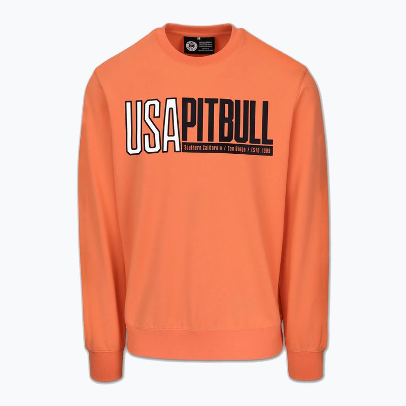 Herrenpullover Pitbull USA Crewneck Sweatshirt fluo orange 5