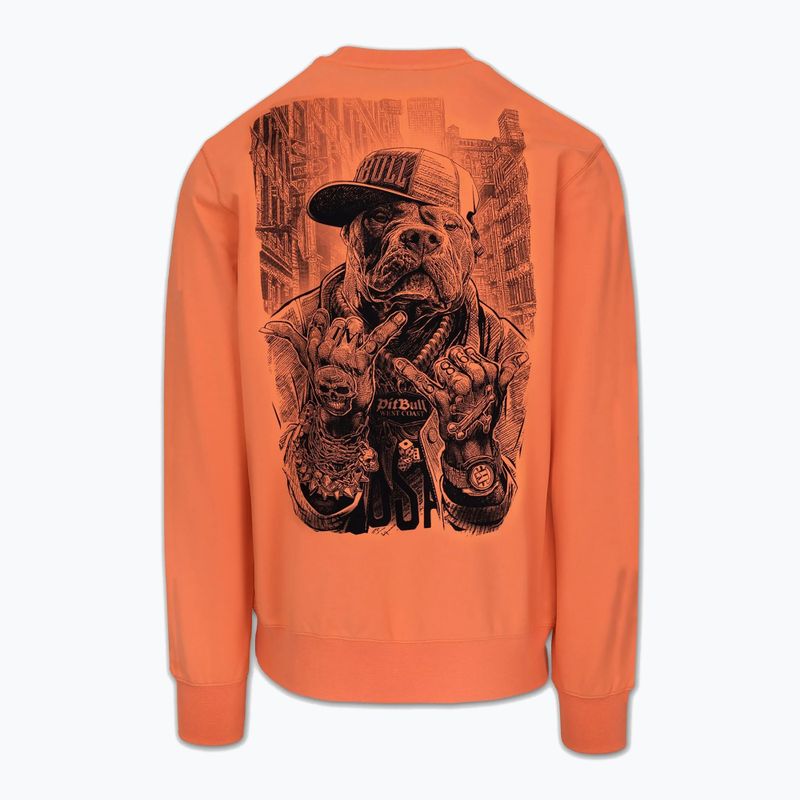 Herrenpullover Pitbull USA Crewneck Sweatshirt fluo orange 6