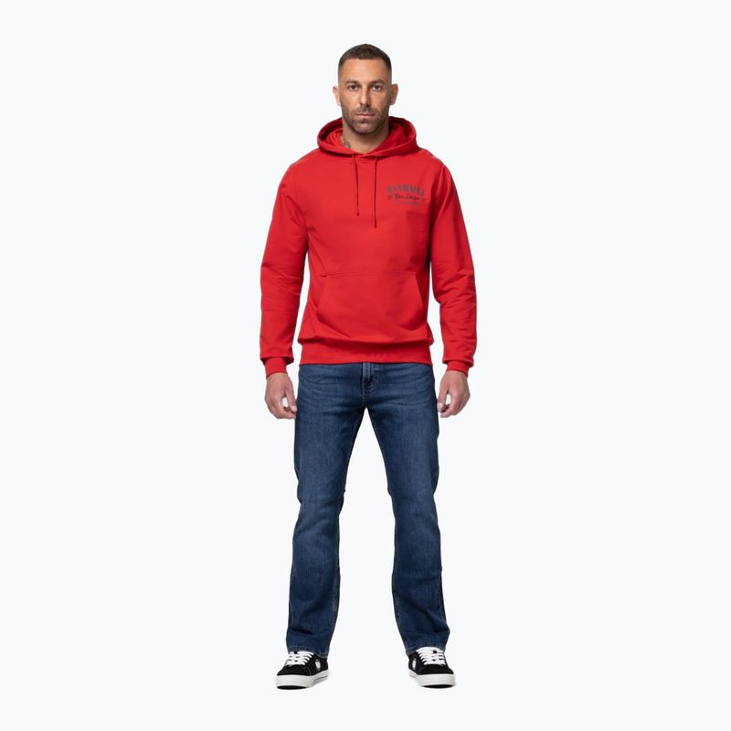 Herrenpullover Pitbull Strenght & Respect Sweatshirt Hooded red 2