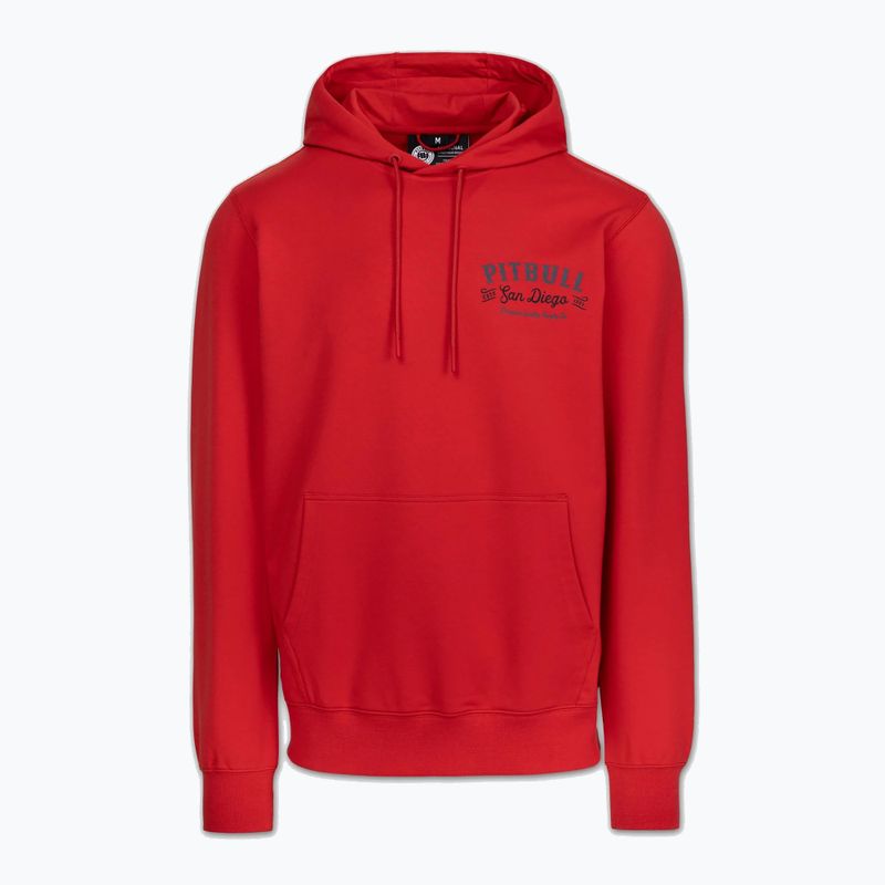 Herrenpullover Pitbull Strenght & Respect Sweatshirt Hooded red 5