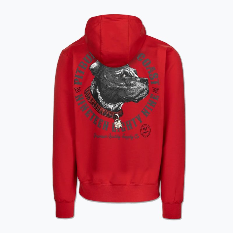 Herrenpullover Pitbull Strenght & Respect Sweatshirt Hooded red 6