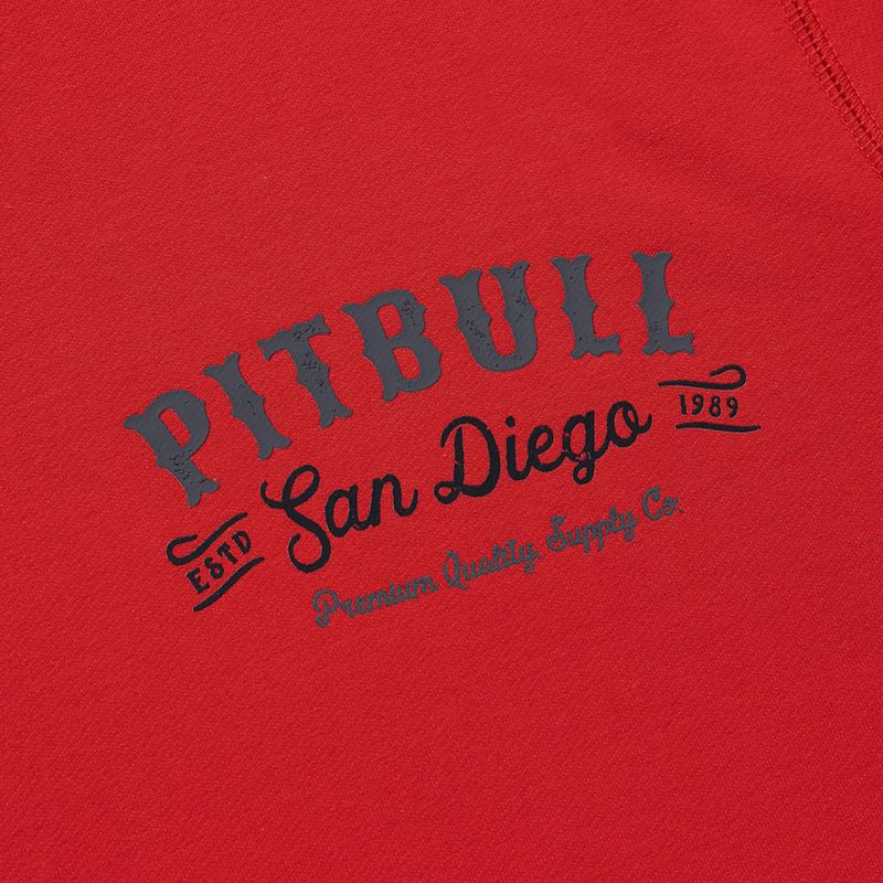 Herrenpullover Pitbull Strenght & Respect Sweatshirt Hooded red 8