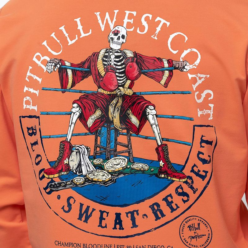 Herrenpullover Pitbull Bloodline 2 Sweatshirt Hooded fluo orange 4