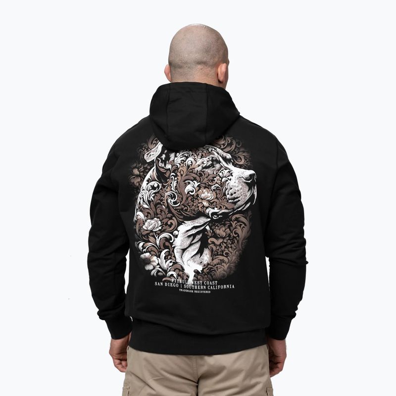 Herrenpullover Pitbull Tatto Hooded black 3