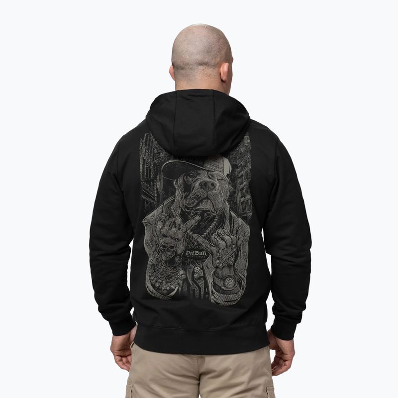 Herrenpullover Pitbull USA Hooded Zip black 3